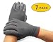Skytree 7 Pairs Pack, Men's Work Gloves, Gardening Gloves, Comfort Flex Coated, Light Weight, Breathable Nylon Shell, Men's Large Size, (Grey)