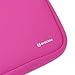 11.6-12.2 inch Tablet Sleeve, Evecase 11.6~12.2 inch Tablet/Notebook/Chromebook/Ultrabook Sleeve, Ultra-Portable Neoprene Zipper Carrying Case Bag with Accessory Pocket - Hot Pink/Green Trim