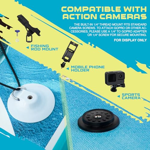 TIDETREK 11'/11'6" x 33"/34" x 6" Inflatable SUP Paddle Board – Extra-Wide, Stable Stand Up Paddle Board with Premium Full Accessory Set for Adults & Youth