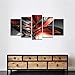 Fomarkor Art Modern Paintings KX00246 Contemporary Art Abstract Paintings Reproduction Framed Canvas Wall Art for Home Decor 5 panels Wall Decorations For Living Room Bedroom Office Paintings for wall
