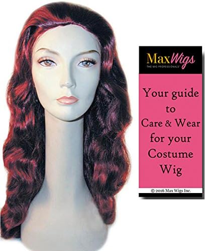 Showgirl 36" Long Color Strawberry Blonde - Lacey Wigs Ladies Wavy Thick Skin Top Street Wear Theater Quality #799Bundle With MaxWigs Costume Wig Care Guide