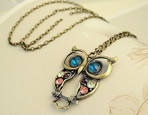 Hot Fashion Fine Jewelry Retro Bronze Pierced Lifelike Owl Sweater Chain Long Necklaces & Pendants For Women N-5