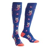 Sock It to Me, Purrmaid, Women's Knee-High Funky Socks, Mermaid Cat Socks