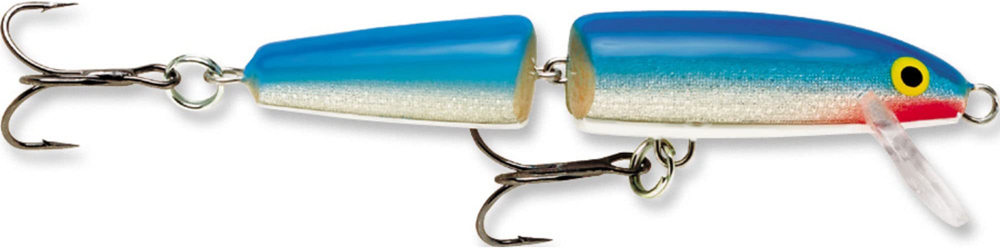 Rapala Jointed Lure with Two No. 3 Hooks, 1.2-2.4 m Swimming Depth, 11 cm Size, Blue
