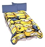Universal A4322C Minions Little Yellow Buddies Microraschel Blanket, 62 by 90-Inch