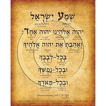 The Shema Prayer Hebrew Poster V.1 (8