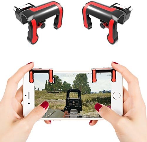 Obagool Mobile Game Controller Cell Phone Game Fire Button Aim Key Game Joystick Smart Phone PUBG/Fortnite/Rules of Survival Gaming Shooter Trigger L1R1 for Android IOS (MX)