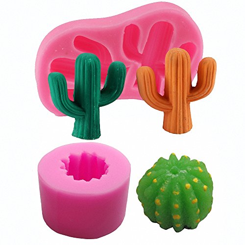 2-Pack Cactus Silicone Molds Set - MoldFun Cacti Mold for Fondant, Gum Paste, Chocolate, Candy, Candle, Polymer Clay 1 2-Pack Cactus Silicone Molds Set - MoldFun Cacti Mold for Fondant, Gum Paste, Chocolate, Candy, Candle, Polymer Clay