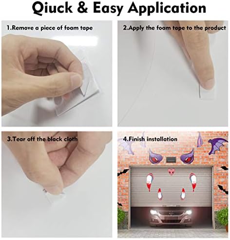 None Branded Halloween Monster Stickers Face Decorations – Halloween Storage Archway Door Window Automotive Halloween Ornament