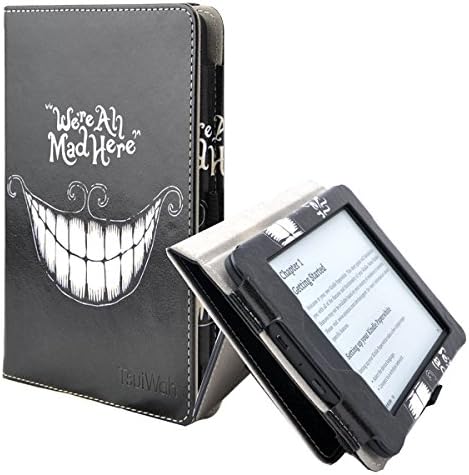 TsuiWah Vertical/Horizontal Stand Hand Strap Case, Premium Vegan Leather Protective Cover With Auto Sleep/Wake for All-New Amazon Kindle Paperwhite (Fits All 2012, 2013, 2015, 2016 Versions),Mad here