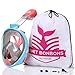 180° Panoramic View Snorkel Mask Full Face Scuba, Dive and Swim Set for Youth Adult Women Men | Easier Breath with Dry Anti-Fog Anti-Leak for Travel Beach Sea Underwater Swimming Pool
