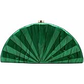 PENGZHI Women Fan Shell Acrylic Clutch Purse Marble Evening Bag Unique Handbag Cute Shell Clutch Wedding Purse for Party