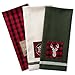 DII Holiday Kitchen Towels Embroidered Dish Towel Set, 18x28, Fireside, 3 Piece