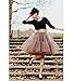Meilishuo Short Princess Midi Knee Length Tutu Skirt Crinoline for Prom Party