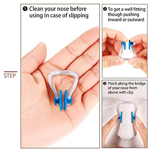 SHIYIXING Silicone Swimming Nose Clip, Surfing Nose Plug Adults and Kids (Age 7+) Using, Waterproof Nose Protector,Swim Nose Clip for Swimming and Training,10PCS