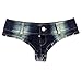Yollmart Women's Low Rise Mini Denim Shorts Thong Cheeky Jeans Shorts