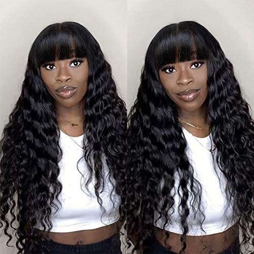 Machine-Made-Wigs-Human-Hair-with-Bangs-Loose-Wave-None-Lace-Front-wigs-with-Bangs-Loose-Deep-Wave-Wig-100-Unprocessed-Brazilian-Virgin-Remy-Human-Hair-for-Black-Women22-Natural-Color