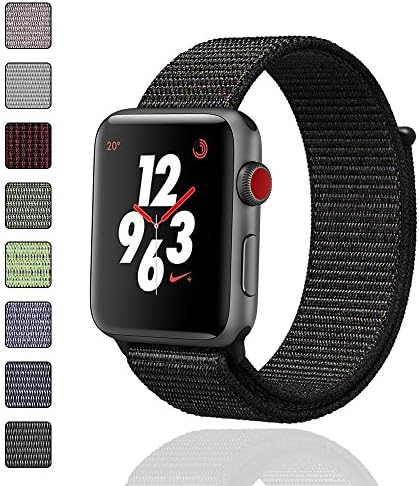 iMoway Apple Watch Band 38mm/42mm Sport Loop iWatch Band (Adjustable Velcro) for Apple Watch Series 1/2/3 Sport Edition