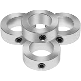 KZNANZN 1/2" Bore Solid Steel Style Zinc Plated Set Screw Shaft Collars
