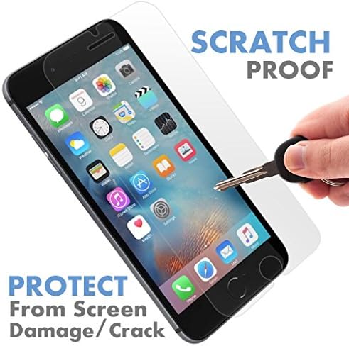 [ PREMIUM ] Apple iPhone 7 Plus Tempered Glass Screen Protector - Shield, Guard & Protect Phone From Crash & Scratch - Anti Smudge, Fingerprint Resistant, Shatter Proof - Best Front Cover Protection