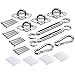 Ollieroo Shade Sail Hardware Kit for Rectangle and Square Sun Shade Sail Installation 8 Inches Silver (with Screws)