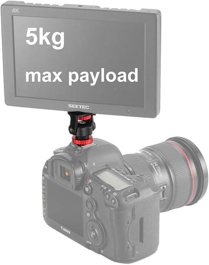fotoweltQ5 Camera Monitor Holder Mount Arm Cold Shoe Adapter for Camera LED Video Light Cameras Camcorders Smartphone Gopro Tripod Microphone