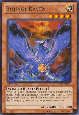 Yu-Gi-Oh! - Bujingi Raven (SHSP-EN081) - Shadow Specters - 1st Edition - Rare