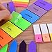SIQUK 3160 Pieces Colored Page Markers Sticky Index Tabs Note Tabs Polka Dots and Stripes Page Flag Tabs Fluorescent Sticky Note, 22 Sets