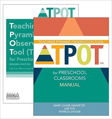 Teaching Pyramid Observation Tool Tpottm For Preschool