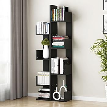 Amazon Com Tribesigns 8 Shelf Tree Bookshelf Modern Bookcase