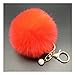 Fullkang Cute Rabbit Fur Ball Keychain Bag Plush Car Key Ring Pendant (01#)