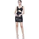 ROYAL SMEELA Sexy Dresses for Women Party Club Night Mini Cocktail Party Dress Bodycon Sleeveless Club Dress for Women