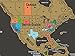 Scratch Off World Map Poster- Detailed Black & Gold Brown Travel Tracker Deluxe Edition Traveler Gift Set - Wall Art with Flags, Magnified Caribbean View & United States Outlined by Grynn(TM)
