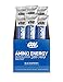 Optimum Nutrition Amino Energy - Pre Workout with Green Tea, BCAA, Amino Acids, Keto Friendly, Green Coffee Extract, Energy Powder - Blue Raspberry, 6 Count