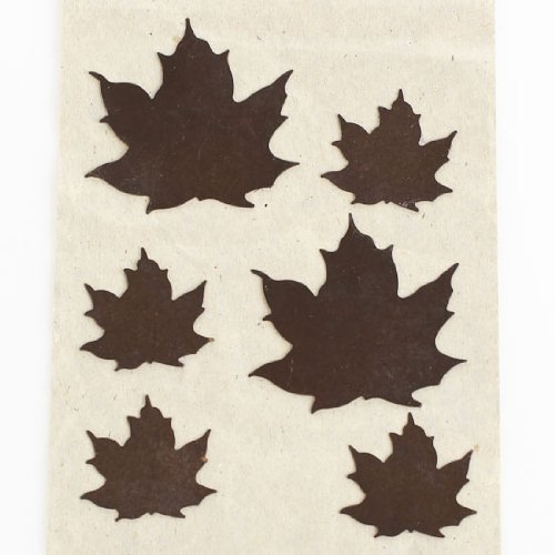 Package of 24 Rustic Metal Leaf Shape Cutouts - Primitive Farmhouse Small Rusted Tin Autumn Leaves for Crafts Projects and Fall Decorations (16 Leaves- 1-1/4" + 8 Leaves - 2")