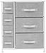 Sorbus Dresser with 7 Drawers - Chest Organizer Tower Unit with Steel Frame, Wood Top, Easy Pull Fabric Bins - Storage Furniture for Bedroom, Hallway, Closet & Office Organization