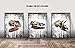 PrintPros Dinosaur Graffiti Wall Art Prints - Set Three Unframed Photos (Grey)