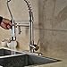 Senlesen Brushed Nickel Kitchen Sink Faucet Pull Out Down Sprayer Mixer Taps Wet Sink Bar Faucets with 10'' Hole Cover Plate