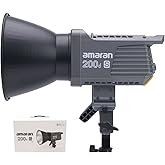 Aputure amaran 200d S LED Video Light,200W Output Daylight Bowens Mount Point-Source CRI96+ TLCI99+ Bluetooth App Control 8 P