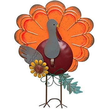 Amazon Com Atdawn Metal Free Standing Turkey Decoration For