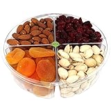 Premium Gourmet Nuts & Dried Fruits Gift Basket, Assorted Tray Fresh and Roasted.