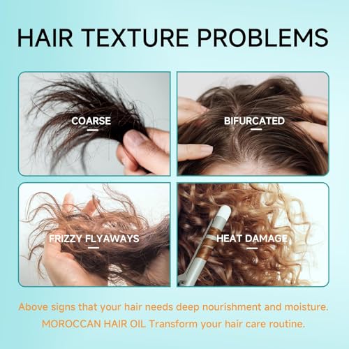 LBOYLOVE® Morroccan Argan Oil For Frizzy Hair, Nourishes & Strengthens For Dry Damaged Hair, Hair Care Oil For All Hair Types