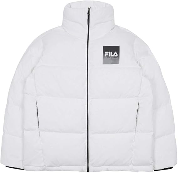 Amazon Co Jp フィラ キューブダックダウンジャケットホワイト Fila Cube Down Jacket Fs2djb4101x 男女共用 並行輸入品 服 ファッション小物