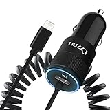 Coiled Cable iPhone Car Charger 24W 4.8A for iPhone X / 8 / 7 / 6s / Plus, iPad Pro / Air 2 / mini, Galaxy S7 / S6 / Edge / Plus, Note 5 / 4, LG, Nexus, HTC Nexus Pixel Nintendo Garmin