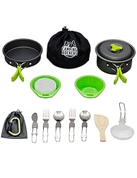 CampingRockers   Juego de 15 piezas de ollas de ac