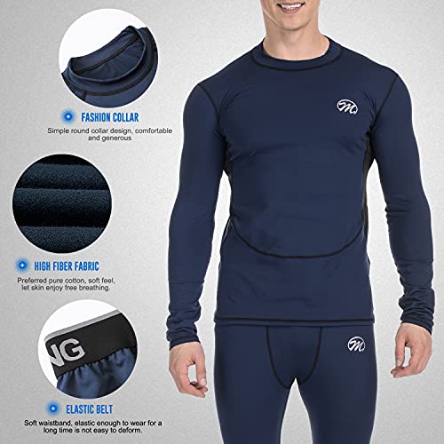 MeetHoo Men’s Thermal Underwear Set, Compression Base Layer Sports Long