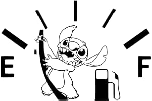 RAWAN FRESH Car Stickers - Fuel Tank Cartoon Vinyl Sticker, Peeking car Decals, Funny Stickers - Waterproof Bumper Stickers for Cars, Truck, Motorcycle, Wall, Window and Laptop. (Black)