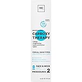 Name Skin Care Korean Carboxy CO2 Therapy Face & Neck Mask Set of 2 - Hydrating Oxygen Carboxytherapy Skincare Sheet Masks - Moisturizing Anti Aging Pore Tightening Brightening Facial Treatment Gel