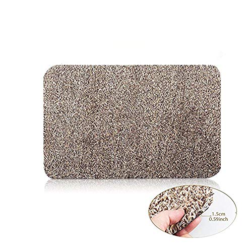 Eanpet 18"x 28" Indoor Doormat for Home Non Slip Super-Absorbent Door Mat Absorbs Dirt Carpet for Front Door Entryway Doormat Machine Washable Brown Fiber