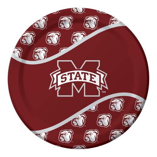 8-Count Paper Dinner Plates, Mississippi State Bulldogs (Best College Food Rankings)